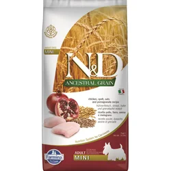 N&D LG DOG Adult Mini Chicken & Pomegranate 7kg granule pre psov