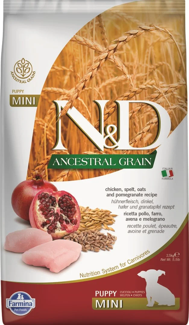 N&D LG DOG Puppy Mini Chicken & Pomegranate 2,5kg granule pro štěňata