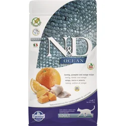 N&D OCEAN CAT Adult Herring, Pumpkin & Orange 1,5kg granule pro kočky
