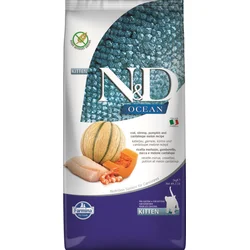 N&D OCEAN CAT Kitten Cod & Shrimp & Pumpkin & Melon 5kg granule pre mačiatka
