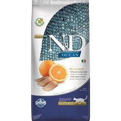 N&D OCEAN CAT Neutered Adult Herring & Orange 5kg granule pro kastrované kočky