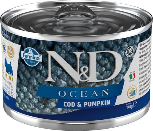 N&D OCEAN DOG Adult Codfish & Pumpkin Mini 140g konzerva pro psy