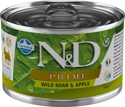 N&D PRIME DOG Adult Boar & Apple Mini 140g konzerva pro psy