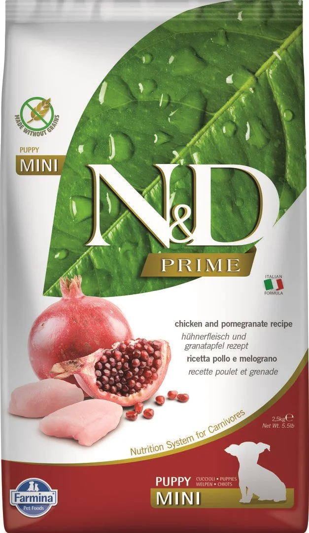 N&D PRIME DOG Puppy Mini Chicken & Pomegranate 2,5kg granule pro štěňata