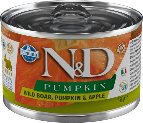 N&D PUMPKIN DOG Adult Boar & Apple Mini 140g konzerva pre psy