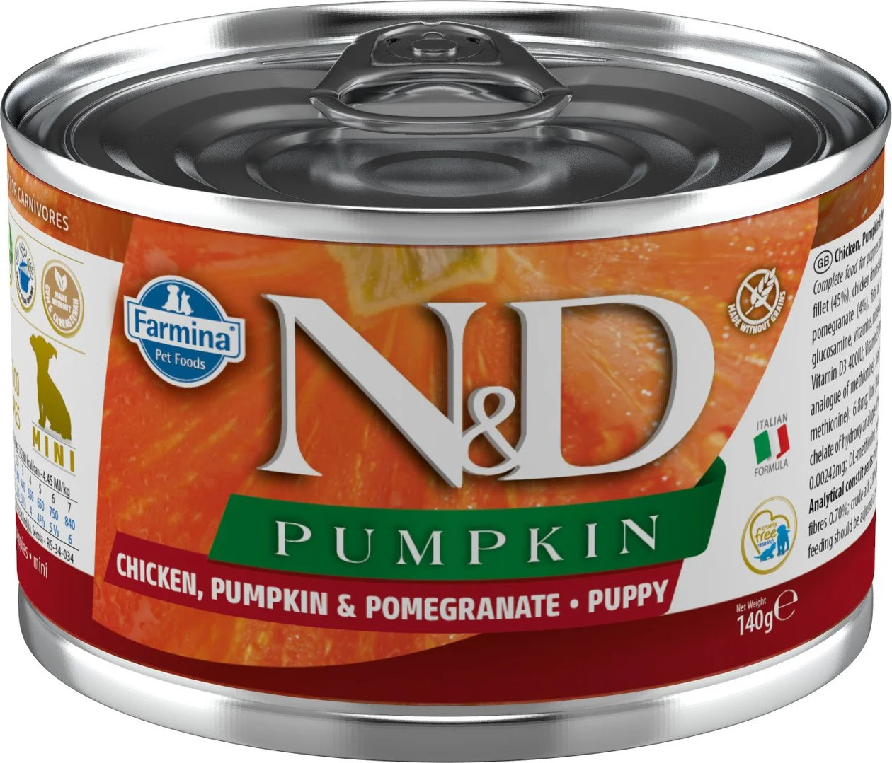 N&D PUMPKIN DOG Puppy Chicken & Pomegranate Mini 140g konzerva pro psy