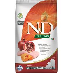 N&D PUMPKIN DOG Puppy M/L Chicken & Pomegranate 2,5kg granule pre šteňatá