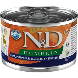 N&D PUMPKIN DOG Starter Lamb & Blueberry Mini 140g konzerva pro štěňata