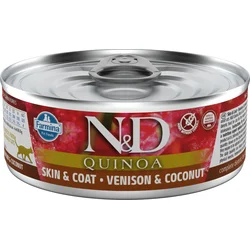N&D QUINOA CAT Adult Venison & Coconut 80g konzerva pro kočky