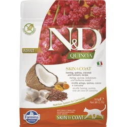 N&D QUINOA CAT Skin & Coat Herring & Coconut 300g granule pro kočky