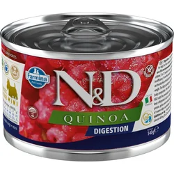 N&D QUINOA DOG Adult Digestion Lamb & Fennel Mini 140g konzerva pro psy
