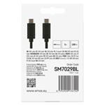 Nabíjací a dátový kábel EMOS 2.0 USB-C / USB-C, 2 m, čierny