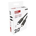 Nabíjací a dátový kábel EMOS 2.0 USB-C / USB-C, 2 m, čierny