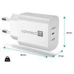 Nabíjací adaptér CONNECT IT Voyager2 1×USB-C, 25W PD, biely