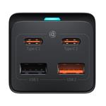 Nabíjacia stanica Baseus GaN3 Pro 65W 1xzásuvka, 2xUSB-C, 2xUSB čierna