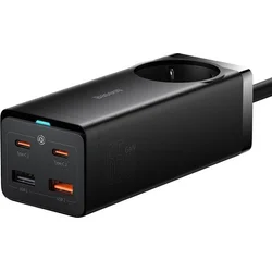 Nabíjacia stanica Baseus GaN3 Pro 65W 1xzásuvka, 2xUSB-C, 2xUSB čierna