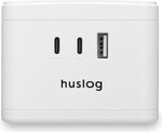 Nabíjacia stanica Huslog 12 W, 2x zásuvka, 2x USB-C, 1x USB, biela
