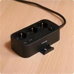 Nabíjacia stanica Huslog 15W 3x zásuvka, 2xUSB-C, 2xUSB, 1x držiak na telefón čierna