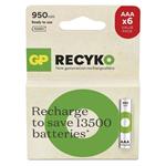 Nabíjacie batérie GP ReCyko 950 AAA (HR03), 6 ks