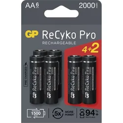 Nabíjacie batérie GP ReCyko Pro Professional AA (HR6), 6 ks 1033226200
