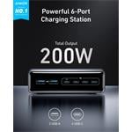 Nabíjačka Anker Prime 200W, 4x USB-C, 2x USB-A, GaN