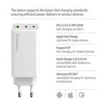 Nabíjačka ColorWay 2x USB-C, 1x USB-A / GaN / PD / PPS / 100 W / biela