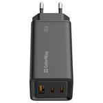 Nabíjačka ColorWay USB 1x USB-A, 2x USB-C/ 65W GaN3 Pro, čierna