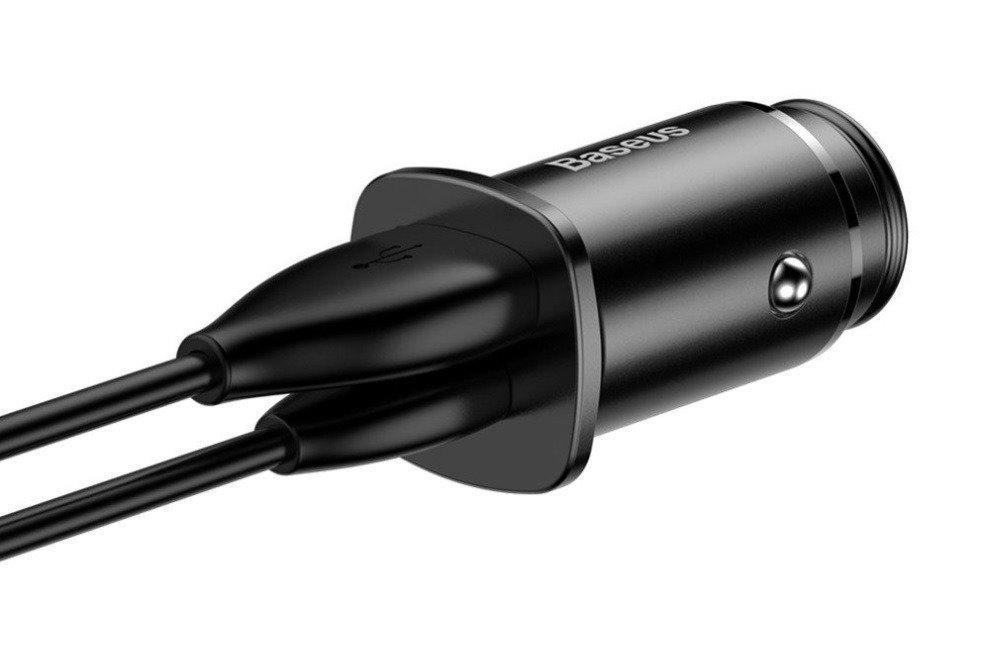 Nabíjačka do auta Baseus 30W 1x USB,1x USB-C čierna