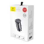Nabíjačka do auta Baseus Grain 2x USB 5V 3,1A (čierna)