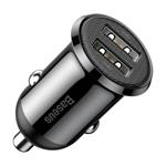 Nabíjačka do auta Baseus Grain Pro 2x USB 4,8A (čierna)