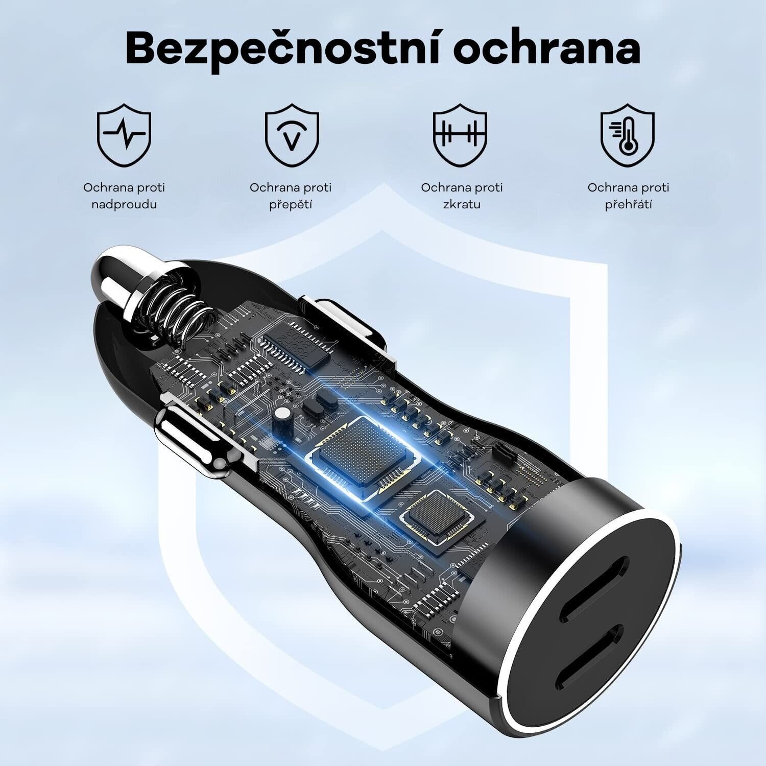 Nabíjačka do auta Cubenest PD E2C0 - čierna