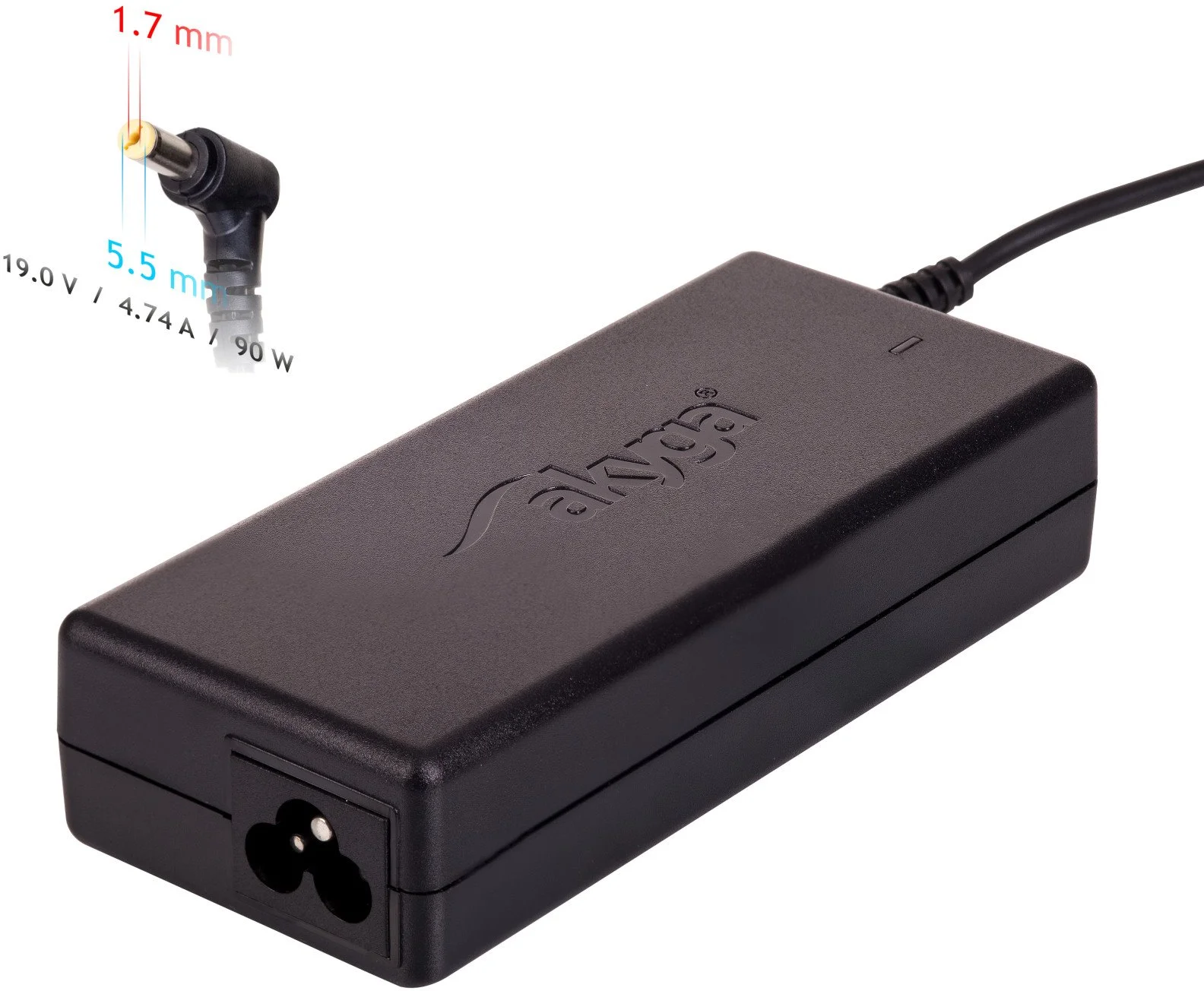 Nabíjačka pre notebooky Akyga 19V/4,74A/90W 5,5x1,7 mm pre Acer