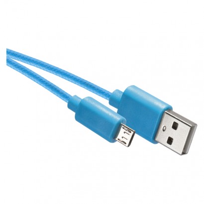nabíjecí/datový kabel USB-A 2.0 / microUSB 2.0, 1m, modrý