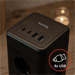 Nabíjecí stanice Huslog 15W 12xzásuvka, 2xUSB-C, 2xUSB černá