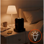 Nabíjecí stanice Huslog 15W 8xzásuvka, 1xUSB-C, 3xUSB, 1x LED světlo černá