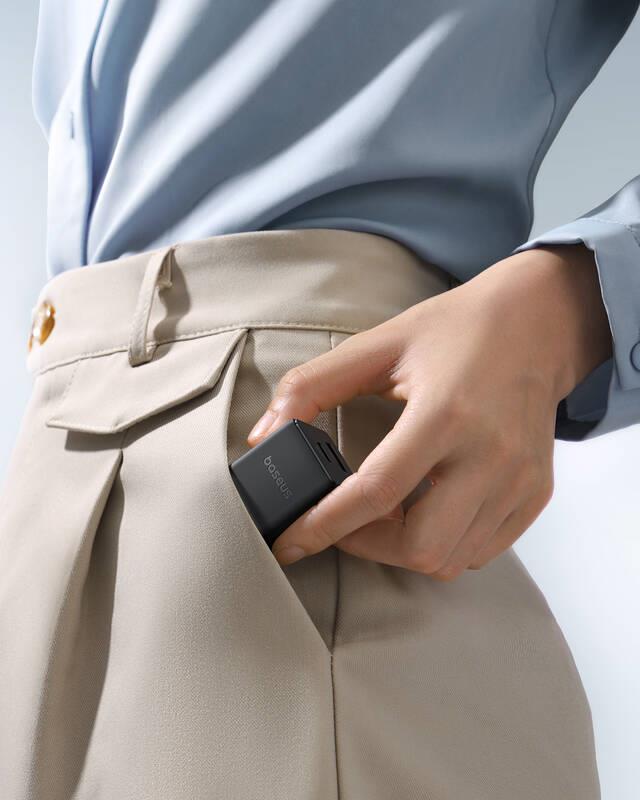 Nabíječka do sítě Baseus Palm 20W, 1xUSB, 1xUSB-C černá