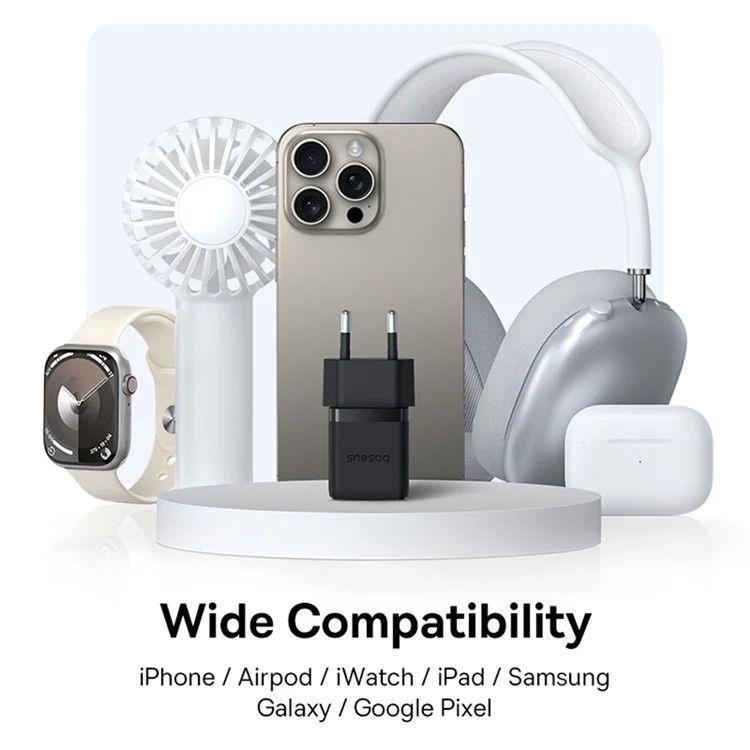 Nabíječka do sítě Baseus Palm 30W, 1xUSB, 1xUSB-C černá
