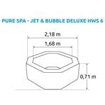 Nafukovací bazén Marimex Whirlpool Pure Spa - Jet & Bubble Deluxe HWS 6 - Intex 28462EX (11400256)