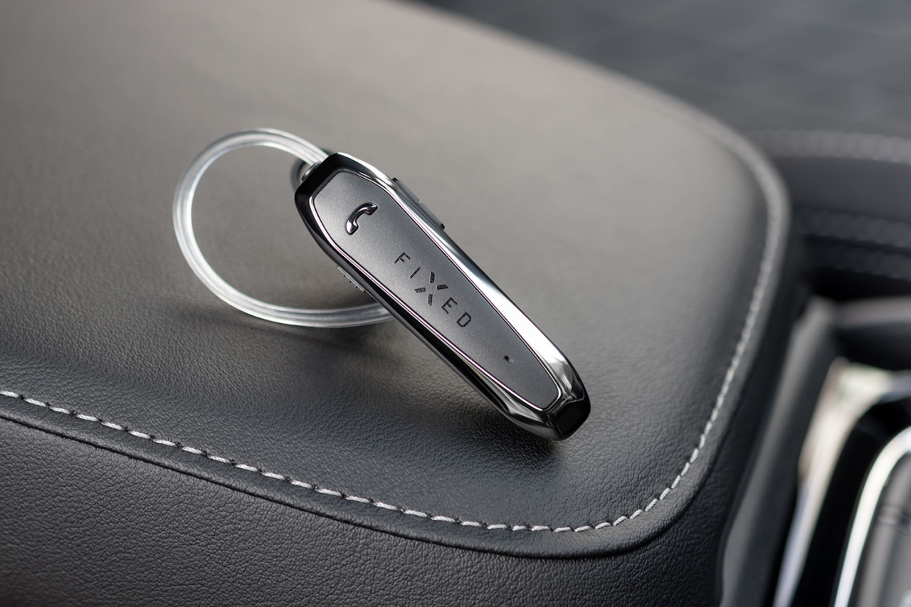 Náhlavná súprava Bluetooth FIXED Talk, čierna