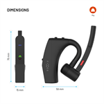 Náhlavná súprava Bluetooth FIXED Talk Pro s ENC a otvoreným dizajnom, čierna