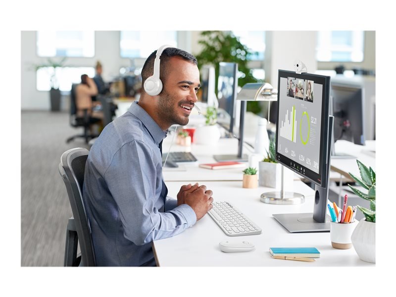 Náhlavná súprava Logitech USB H390, biela