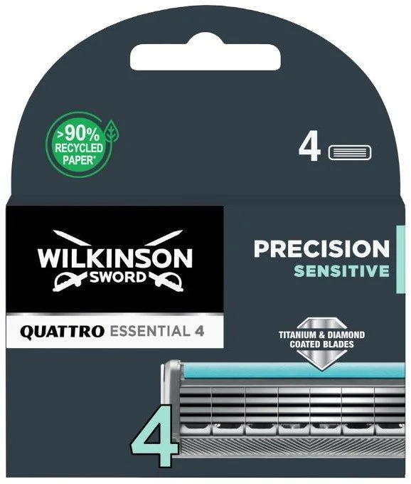 Náhradné hlavice Wilkinson Sword Quattro Titanium Sensitive 4 ks