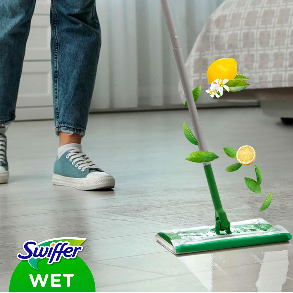 Náhradné vlhčené utierky na podlahu Swiffer Wet Citrus Fresh, 10 ks
