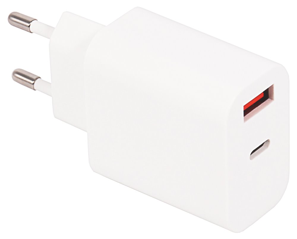 Napájací adaptér PATONA pre tablet/smartfón/ 5V/3.0A/ 18W/ USB/USB-C konektor/ biely/ Dodávka energie