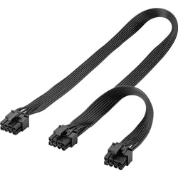 Napájací kábel PremiumCord 8 pin Male na duálny 6+2 Male pre karty PCIe