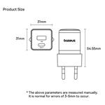 Napájacia nabíjačka Baseus Palm 30W, 1xUSB, 1xUSB-C čierna