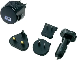 Napájecí adaptér s USB a 4 adaptéry Voltcraft CPUC-1000, vstupní U 230/12 V, 1 A