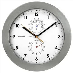 Nástenné hodiny Hama, rádiom riadené, analógový teplomer/vlhkomer, 30 cm