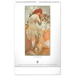 Nástěnný kalendář Alfons Mucha 2024, 33 × 46 cm