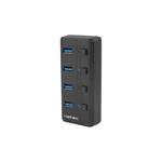 Natec aktivní rozbočovač Mantis 2, 4x USB 3.0 HUB, černý